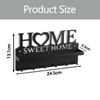 Key Holder for Wall, Metal Black Organizer Wall Mount, Key