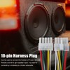 Xspeedonline 10-pin Power Speaker Harness Plug for Kicker Hideaway (HS8)