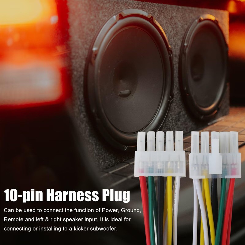 Xspeedonline 10-pin Power Speaker Harness Plug for Kicker Hideaway (HS8)