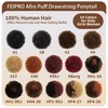 Afro Puff Drawstring Ponytail Natural Real Human Hair for Black