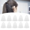 10Pcs 3 Hole White Hearing Amplifier Domes Earbud Tips Soft