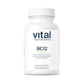 Vital Nutrients - BCQ (bromelena, curcumina y quercetina) - Soporte de hierbas para la articulacin, el seno y la salud digestiva, 60 unidades         