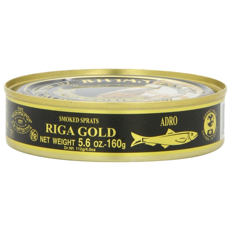 Adro Riga Smoked Sprats, 5.6-Ounce (Pack of 12)