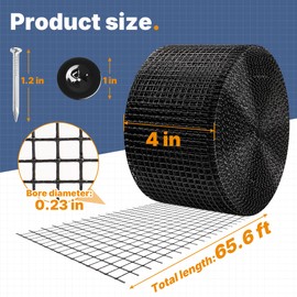 Roof Ridge Vent Exclusion Critter Guard Cover - 65.6' L x 4" W Shingle Over Ridge Vent Mesh Ridge Vents for Roof Panels with 60 Nails and Washers Protection Against Bats, Mice, Squirrels, Rats