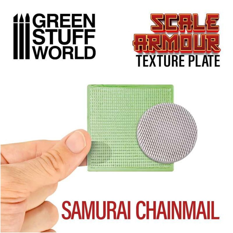 Green Stuff World 1616 Texture Plate - Samurai Chainmail Texture