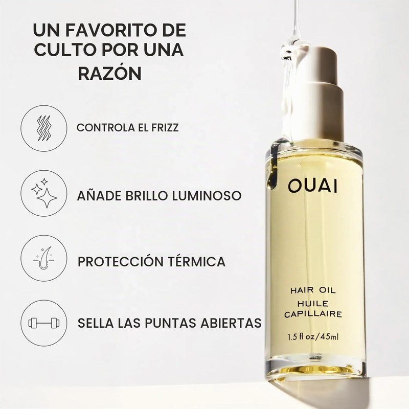 Aceite Capilar Ligero Ouai Unisex 1.5 oz – Brillo y
