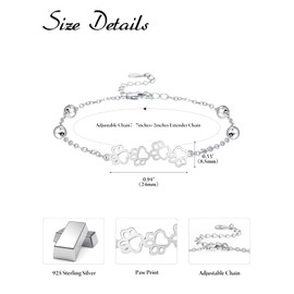 Palpitate Dog Jewelry for Women Dog Bracelet Paw Print Bracelet for Women Cat Bracelets for Women Paw Bracelets for Women