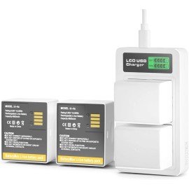 for Arlo Pro 4,Ultra 2,Pro 3,5S 2K VMC4040P A-4a Cameras Dual Charger&2Batte