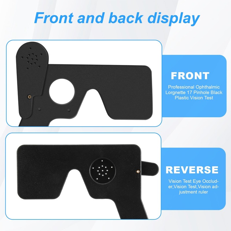 Professional Ophthalmic Lorgnette 17 Pinhole Black Plastic Vision Test Eye