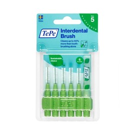 TePe Cepillo interdental 0,8 mm, Verde, blíster paquete de 6 Pieza, Limpieza interdental, Brush Interdental