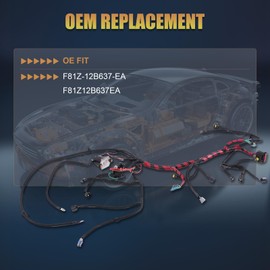 Bulubiu Engine Wiring Harness Wiring Harness F81Z-12B637-EA Fit for Super Duty F250 F350 1999 2000 2001 7.3L aftermarket Part Replace OE F81Z12B637EA
