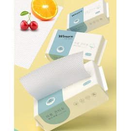 Cotton Puff Face Wash Towel Disposable Towel for Sensitive Skin Face Wiping Sheet Dry Wet Towel Cleansing Towel Beauty Towel 100% Cotton No Fuzzing Travel Multipurpose Cotton 3 Pack