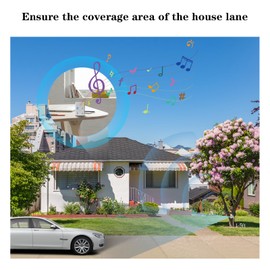 HOMEYO Driveway Alarm Wireless Weatherproof Motion Sensor, Home Security Alarm 500 FT Motion Detector Alarm for Gardens/Mailbox/Gate/Sheds/Indoor/Outdoor Property (1 Receiver & 2 Sensors)