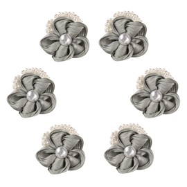 Cicimeiluody Pearl flower hair clip, rubber band female hair super fairy flowers, hair rope female thick hair ponytail hair band (Green)