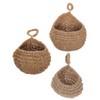 CHILDWEET 3pcs Bohemian Wall Teardrop Baskets Stylish Fruit Vegetable Storage