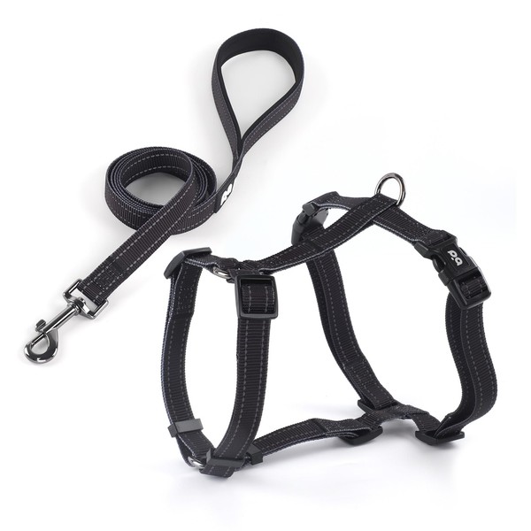 Dog Harness Leash Set, No Pull Adjustable Halter Cute Comfort