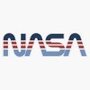 Nasa Worm Retro Blue-Red-Blue Bumper Sticker Window Vinyl Decal 5"