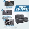 H.VERSAILTEX Velvet Stretch Recliner Couch Covers 6-Pieces Recliner Loveseat Covers