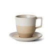 notNeutral Pico Large Latte Cup with Saucer, Natural 12 oz
