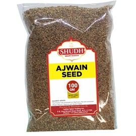 SHUDH Ajwain Seeds (Carom Bishops Seed) Spice Whole 3.5oz (100g) ~ Natural | Vegan | Gluten Friendly | NON-GMO | Indian Origin