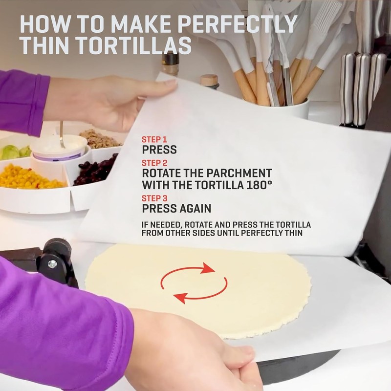 Uno Casa Cast Iron Tortilla Press 8 Inch - Tortilla