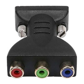 tassieroon 3RCA RGB Female to HD 15-Pin VGA Style Component Video Jack Adapter Conventer