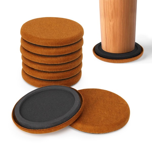 DOINEUFL 8 Pack Felt Furniture Pads Sliders Non Slip Hard