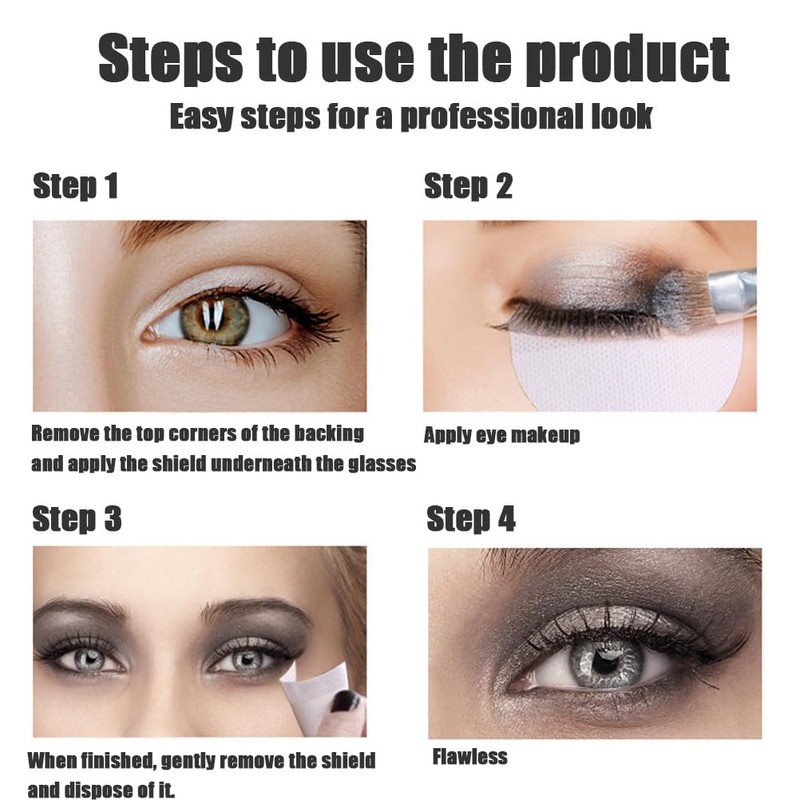 LJFEA Eyeshadow Protector Pads, Pack of 100 Eyeshadow Shields, Patches,