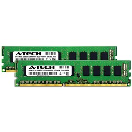 A-Tech Server 16GB Kit (2 x 8GB) 2Rx8 PC3L-10600E DDR3 1333MHz ECC Unbuffered UDIMM 240-Pin Dual Rank DIMM 1.35V Workstation Server Memory RAM Upgrade Stick Modules (A-Tech Enterprise Series)