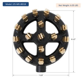 Leyso WR-JBD18NG Natural Gas 18 Duck Mouth Shape Copper Tips Jet Burner Cast Iron Body for Chinese Wok Range, Grilling, Stir Fry, 125,000 BTU, Marking: XW