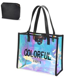 JANLOFO Pool Bag, Girls, Beach Bag, Plastic Bag, Pool, Transparent Bag, Swimming, Hot Spring Bag, Swimming Bag, Elementary School Students, Beach Bathing, Sports Festival, Black