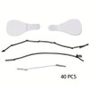Set of 40 Transparent Thin Face Stickers Double Chin Sagging V Line Tape Makeup Pasting Patch, 40pcs 3 / 40개세트 투명 얇은 얼굴 스티커 이중턱 처진 팅 V라인 테이프 메이크업 페이스팅 패치, 40pcs 3