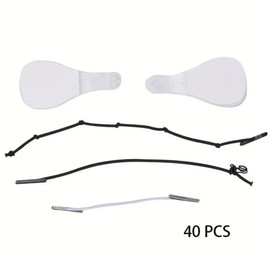 Set of 40 Transparent Thin Face Stickers Double Chin Sagging V Line Tape Makeup Pasting Patch, 40pcs 3 / 40개세트 투명 얇은 얼굴 스티커 이중턱 처진 팅 V라인 테이프 메이크업 페이스팅 패치, 40pcs 3