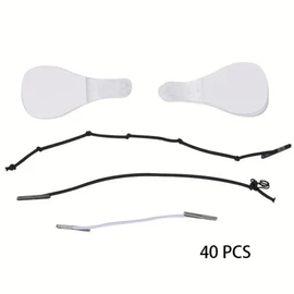 Set of 40 Transparent Thin Face Stickers Double Chin Sagging V Line Tape Makeup Pasting Patch, 40pcs 3 / 40개세트 투명 얇은 얼굴 스티커 이중턱 처진 팅 V라인 테이프 메이크업 페이스팅 패치, 40pcs 3