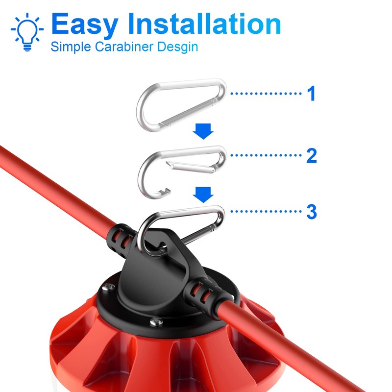 Construction Lights String Temporary Lighting,100ft Work Light Stringer with 10