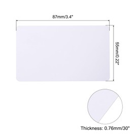 MECCANIXITY 20pcs Blank PVC Cards Color, CR80 30Mil Plastic Cards Blank ID Card Waterproof for ID Badge, Credit Cards, Identification Badges, Printer, White