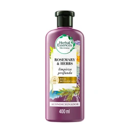 HERBAL ESSENCES Bio:Renew, Acondicionador Rosemary & Herbs, Sin Parabenos ni Colorantes, Revitaliza el Cabello, 400 ml