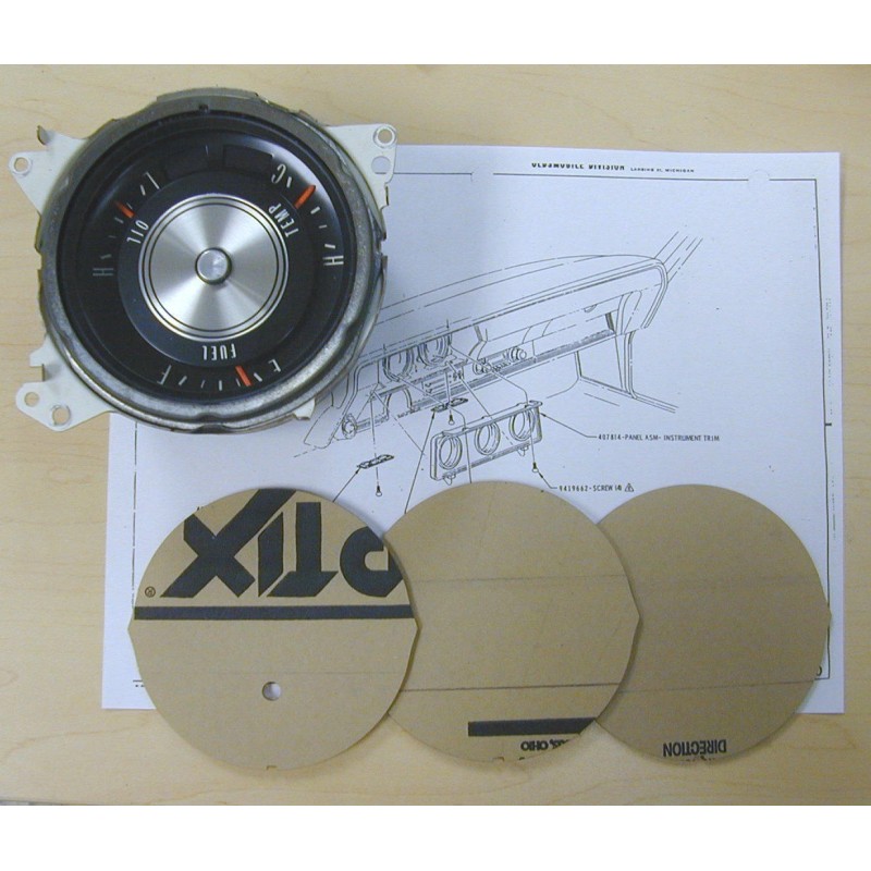 1968-1972 Cutlass 442 CLOCK, Speedometer and Fuel Gauge Lens Kits