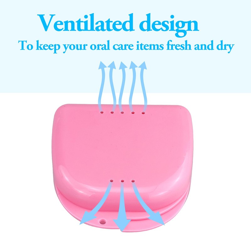 3 Pcs Retainer Case, False Teeth Container, Partial Mouth Guard