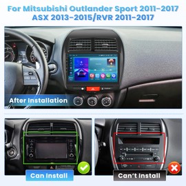 [High Configuration Version] for Mitsubishi Outlander Sport 2011-2017/ASX 2013-2015/RVR 2011-2017 Android Car Radio with Wireless Carplay/Android Auto, 10.1 Inch IPS Touch Screen Car Stereo