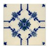 Design Tile 5.9 inches (150 mm) Square Retro D09-02