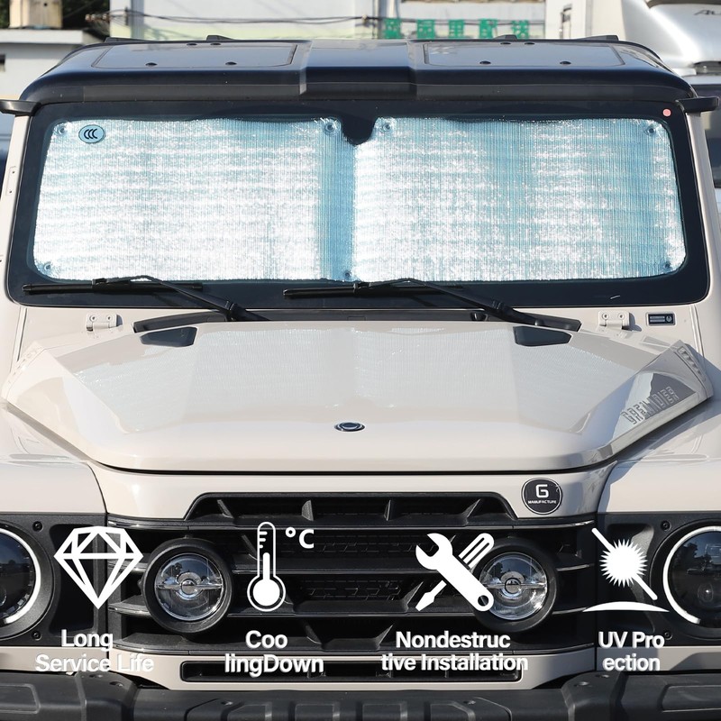 Bekantogy Car Windshield Compatible with INEOS Grenadier 2020-2025 Sun Shade