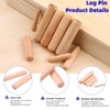 Glarks 508Pcs 1/4" 5/16" 3/8" 1/2" Wooden Dowel Pins Beveled