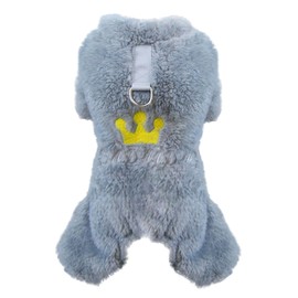 Izefia Dog Jumper Dog Clothes Fleece Dog Wool Jumper Winter Warm Sweatshirt 4 Legs Jumpsuit Pyjamas Crown Princess Dog Jumper for Small Dog Medium Dog Cat