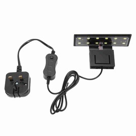 Aquarium Clip On LED Light Mini Super Bright White Light Fish Tank Clip Lamp for Aquatic Plants Fish Keeping UK Plug 220V