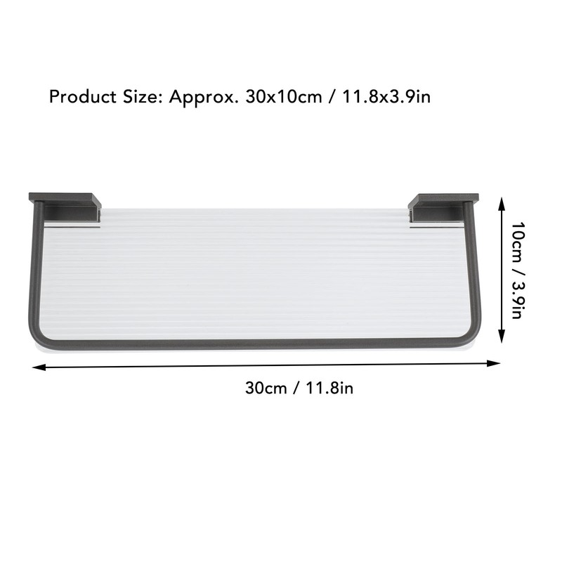 30cm Bathroom Wall Mounted Shelf Space Aluminum Acrylic Towel Rack
