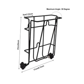 Ice Scoop Holder, Stainless Steel Foldable Ice Scoop Holder Metal Heavy Duty Ice Maker Scoop Holder for Ice Maker Kitchen Freezer Bar Party Wedding (L)