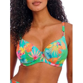 Freya Isla Margarita Underwire Plunge Bikini Top (206502),34F,Jade