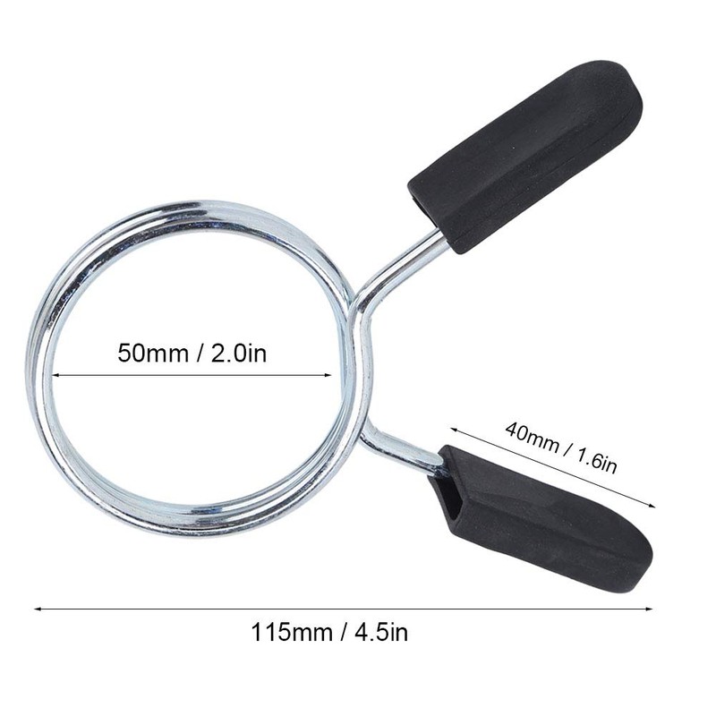 Dumbbell Barbell Spring Collars, 4PCS Weightlifting Strength Training Lock Clamp
