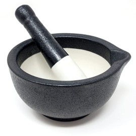 Norpro Mortar and Pestle, 4.88" x 4.5" x 2.5", Black